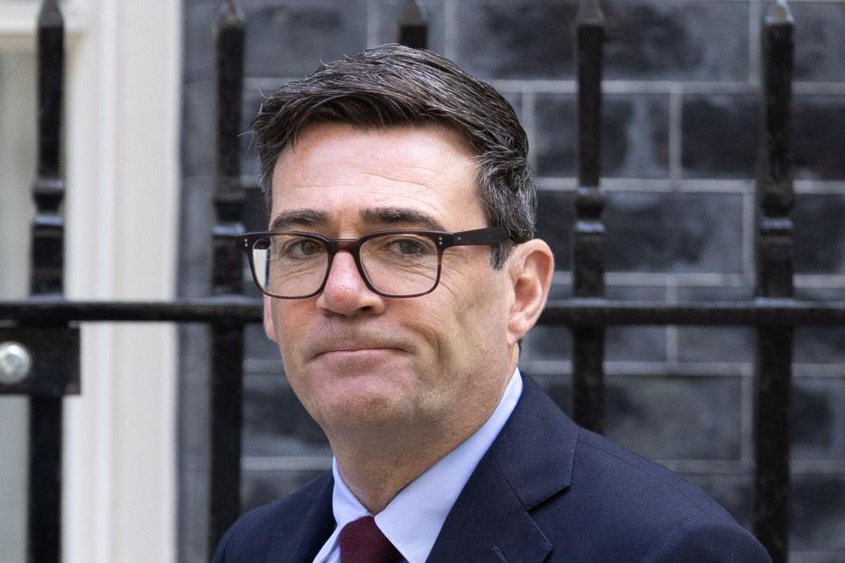 British Prime Minister Andy Burnham outside 10 Downing Street.