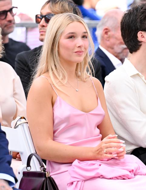 Harper Beckham at her father David Beckham's Hollywood Walk of Fame ceremony.