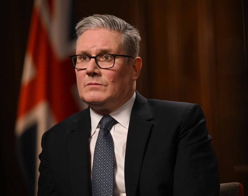 Sir Keir Starmer, Prime Minister, being interviewed by Laura Kuenssberg.