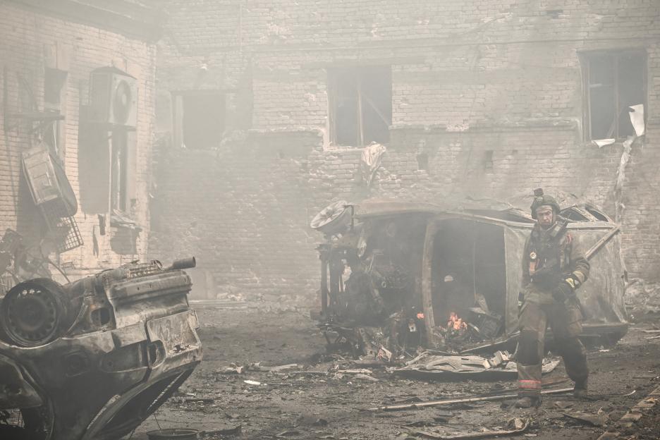 Russian military strike in Zaporizhzhia