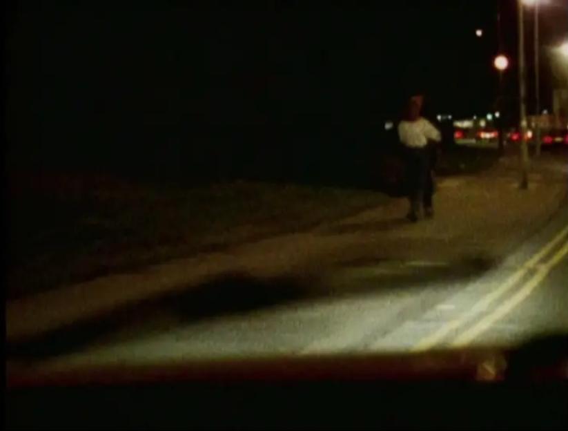 A BBC Crimewatch reconstruction of Diane Sindall being attacked on her way home from work at night.