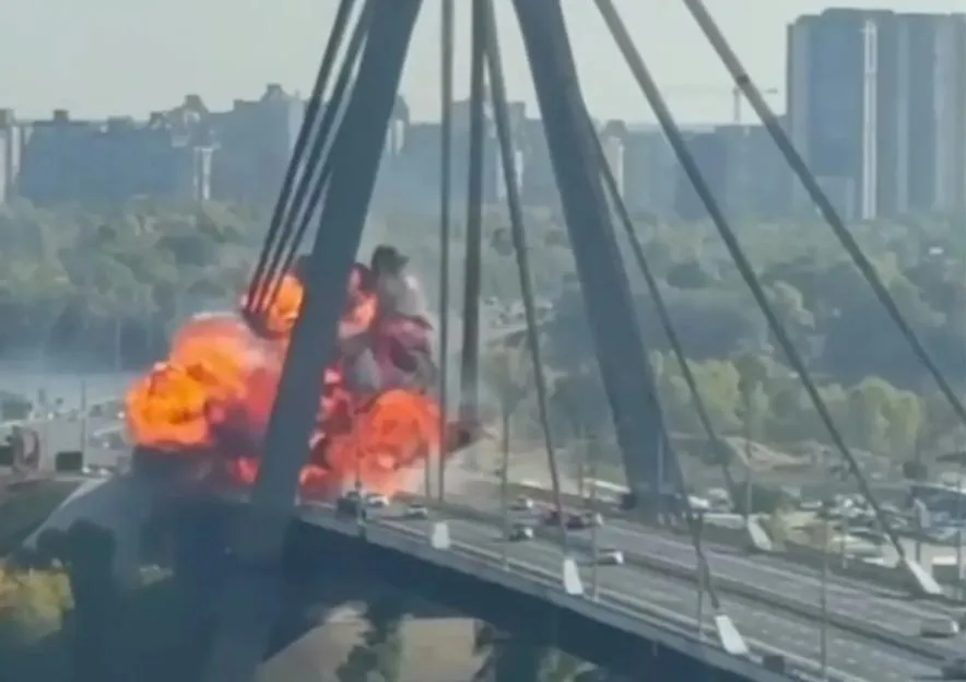 Russia vows ‘massive strikes’ on Ukraine as German leader visits Kyiv after Putin blasts bridge for second time in 24hrs