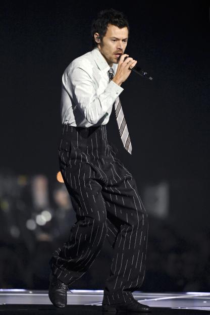 Harry Styles performing "Aperture" on stage during The BRIT Awards 2026.