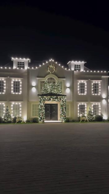 Christmas decor at Mark Wright and Michelle Keegan's house.