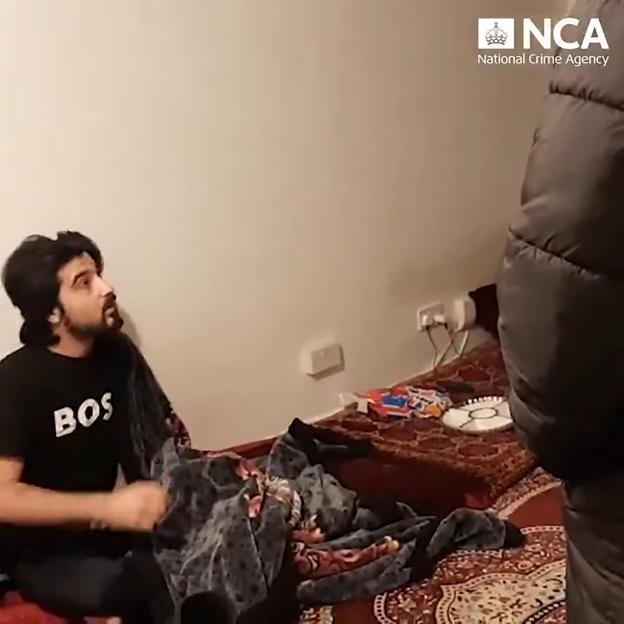 Saifur Ahmedzai being arrested by the National Crime Agency.