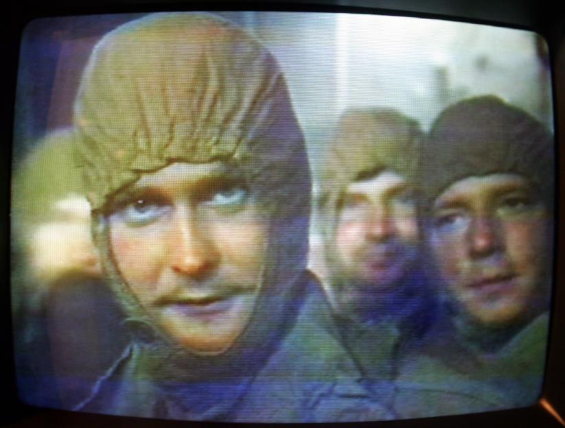 A tv monitor at Chernobyl's catastrophe