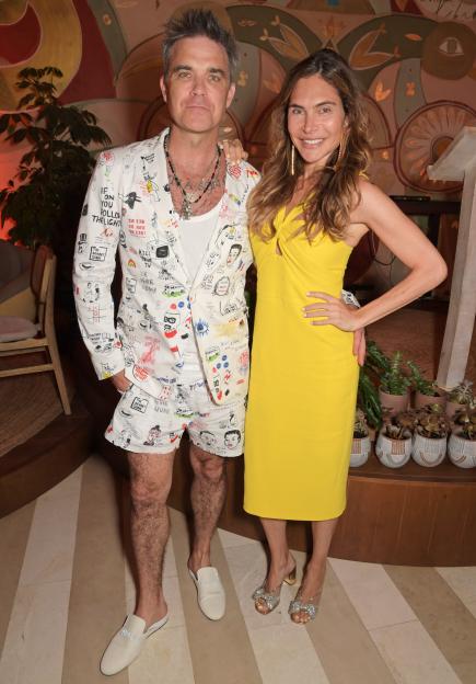 Robbie Williams and Ayda Field attend the TCA Ibizan Art Gala 2022.