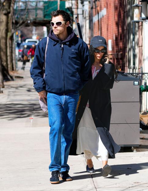 Zoe Kravitz Shows Love for Boyfriend Harry Styles in His Merch During NYC Stroll