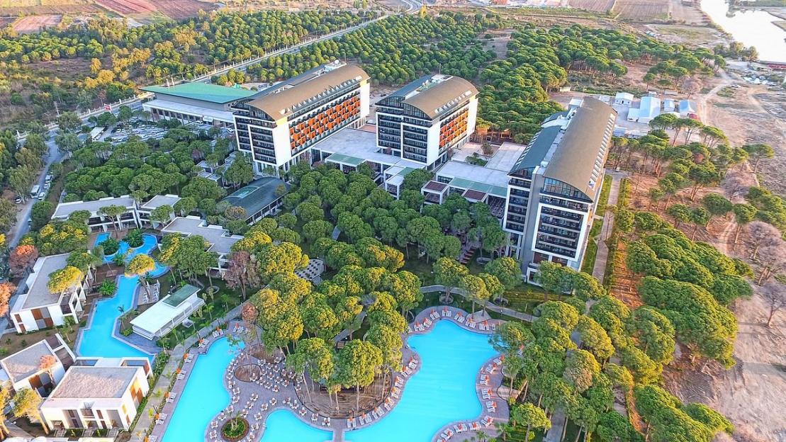 Aerial view of Trendy Lara Hotel, Antalya.