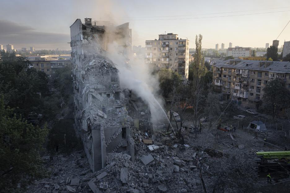 Large-Scale Strike On Kyiv Kills At Least 10