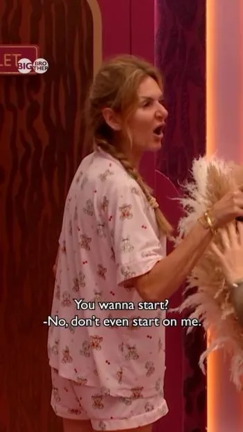 Big Brother's Pauline yelling and pointing during an argument with Rochelle.