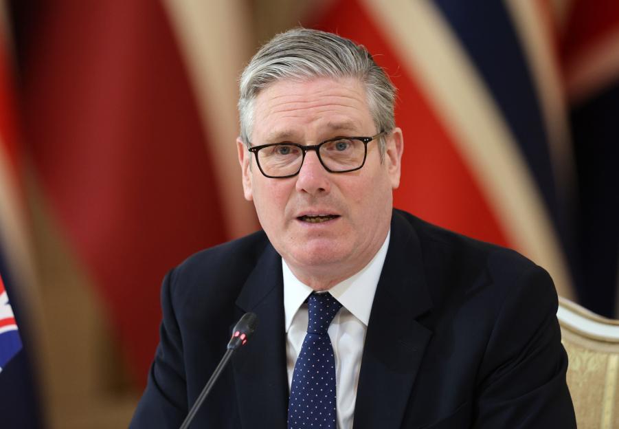 British Prime Minister Keir Starmer speaking at the JEF Leaders' Summit.