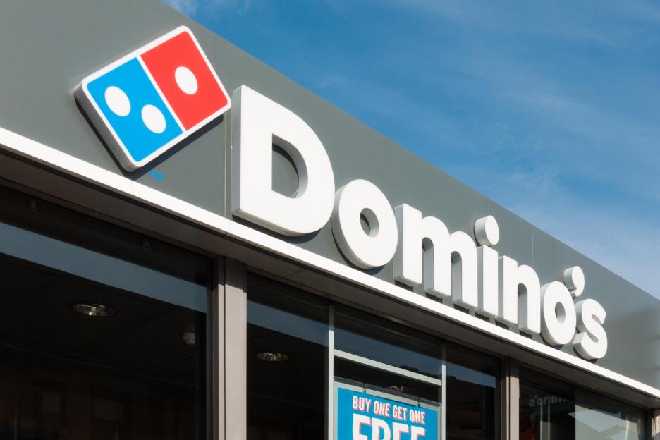 Domino's Pizza delivery carryout takeaway restaurant, Bearsden, Glasgow, Scotland, UK