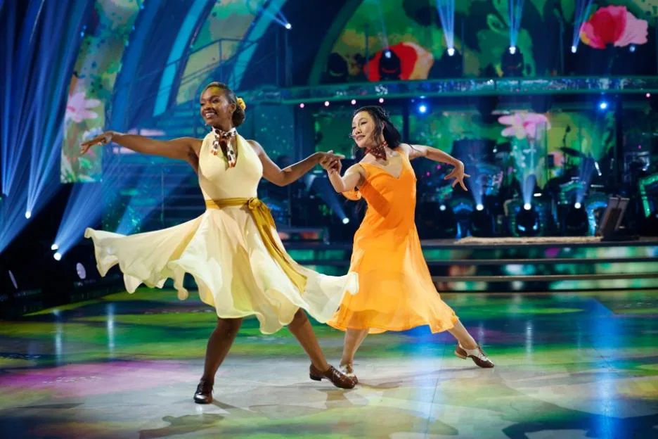 Bethany Antonia and Nancy Xu perform on the Strictly Come Dancing live show.
