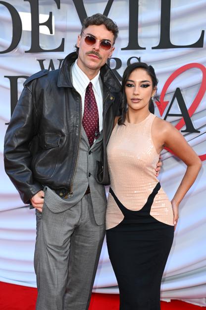 Harry Cooksley and Shakira Khan at the European premiere of "The Devil Wears Prada 2."