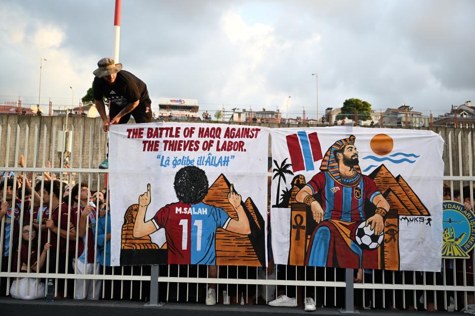 Egyptian footballer Mohamed Salah arrives in Trabzon, Turkiye