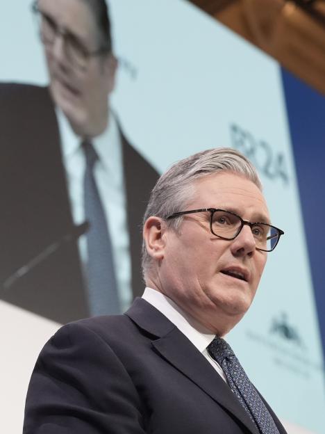 Prime Minister Sir Keir Starmer speaking at the Munich Security Conference.