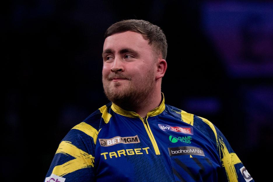 Luke Littler at the BetMGM Premier League Darts.