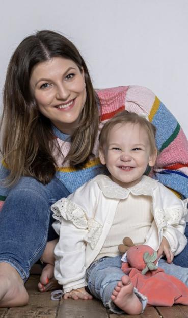 Mother Ilona Andrews with her daughter.
