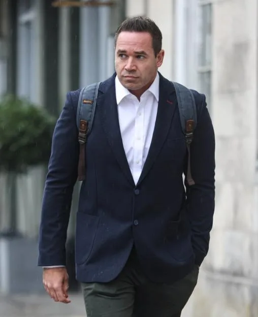 Kieran Hayler arrives at Lewes Crown Court for his sexual assault hearing.