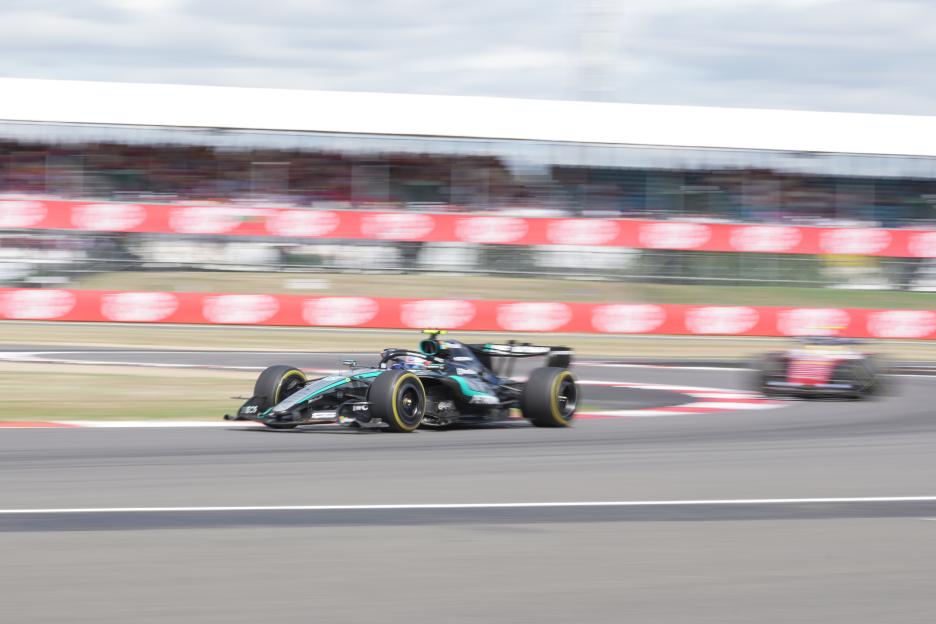 Andrea Kimi Antonelli of Mercedes AMG Petronas F1 Team racing at the British Grand Prix.