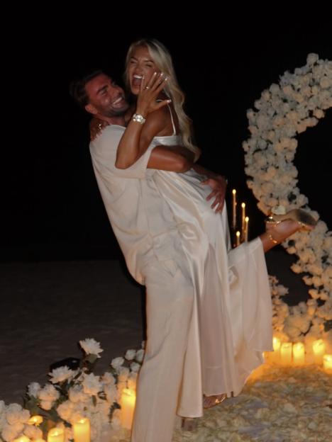 Molly Smith and Tom Clare celebrate their engagement.