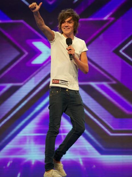 Collage of Frankie Cocozza on X Factor and as an adult.
