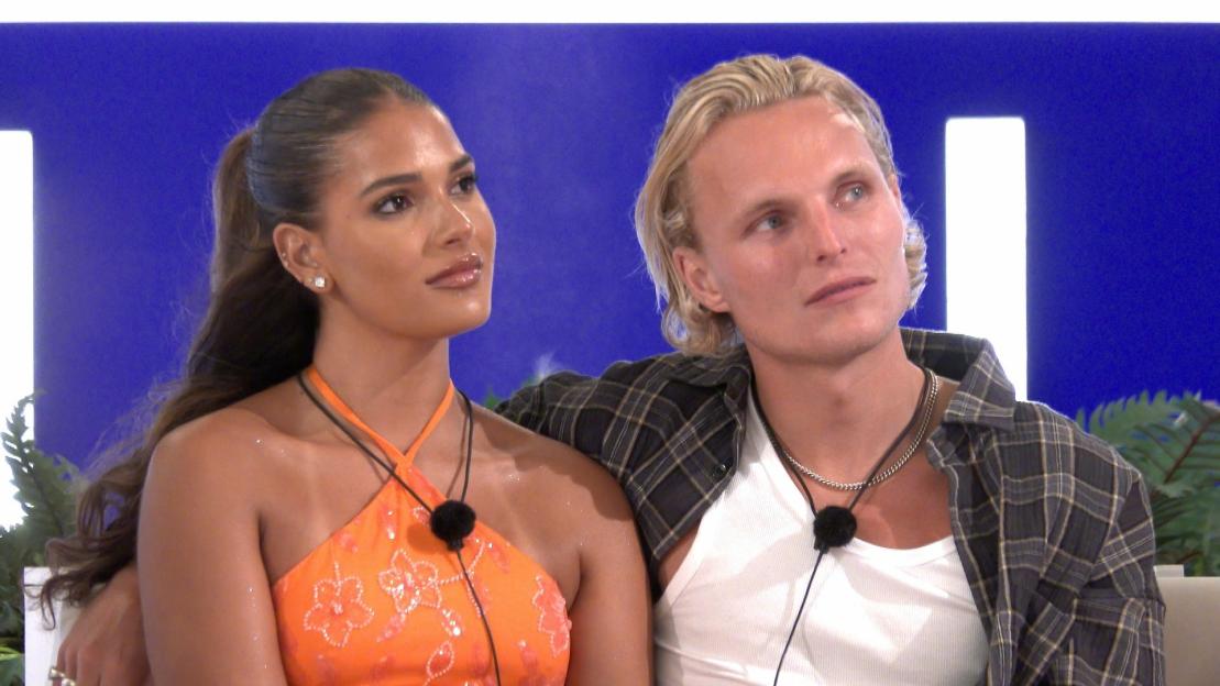 Mica Harris and George Knight from the TV show Love Island.