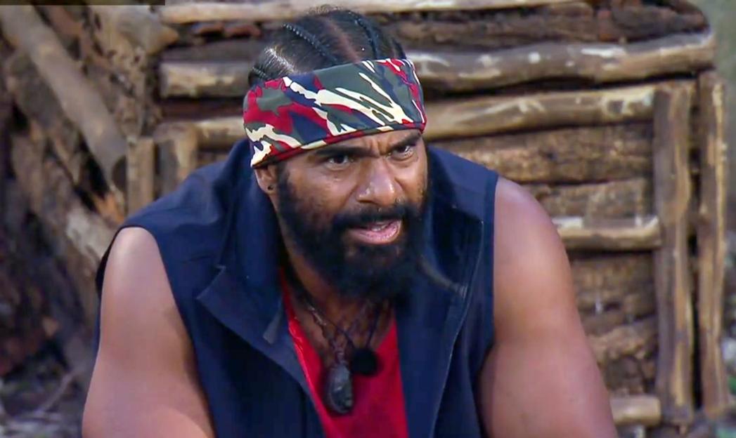 David Haye wearing a camouflage headband.