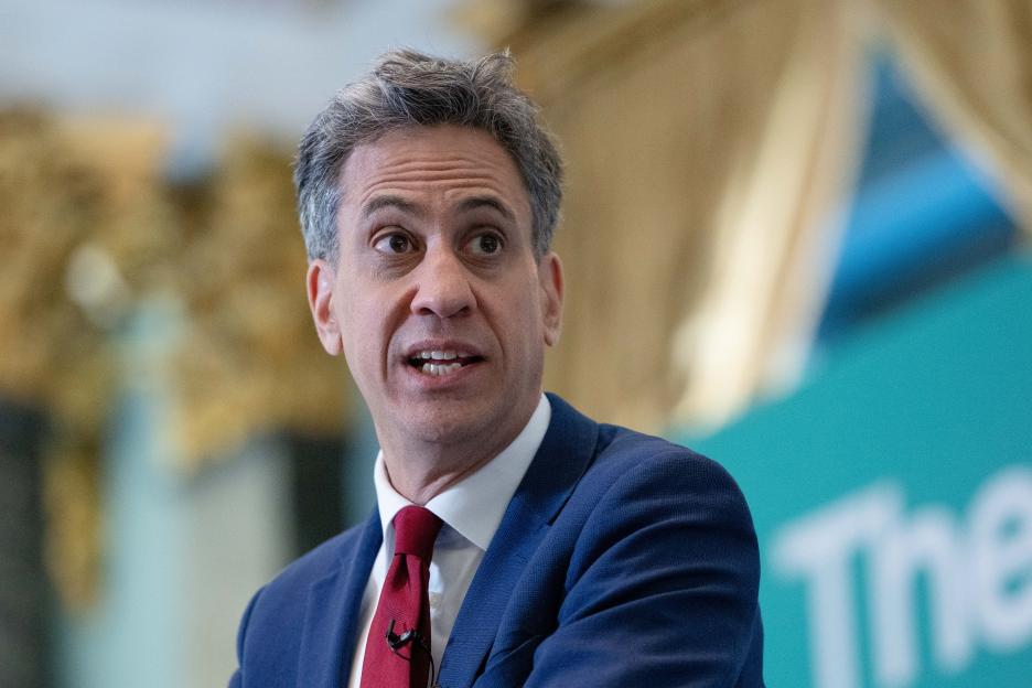 Ed Miliband, UK Secretary of State for Energy Security and Net Zero, speaks at the National Growth Debate.