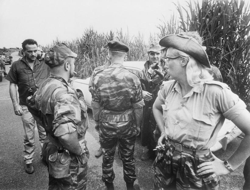 Blonde Woman Mercenary Among Mercenaries