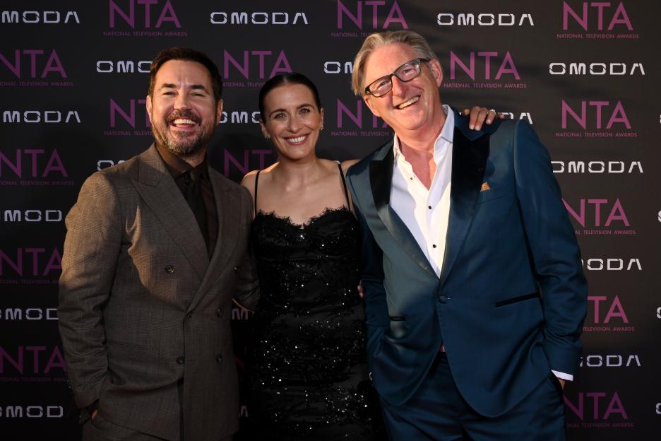 Martin Compston, Vicky McClure, and Adrian Dunbar attend the National Television Awards 2026.