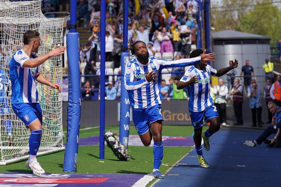 Sheffield Wednesday midfielder Nathaniel Chalobah (14) scores a goal 1-0 and celebrates during the Sheffield Wednesday v West Bromwich Albion Sky Bet Championship match at Hillsborough Stadium, Sheffield, England on 2 May 2026 Credit: Eleanor Hoad/