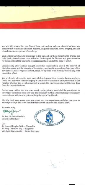 Anglican Church Suspends Beloved Anambra Priest Over Controversial 'Arrangee Prophecy'