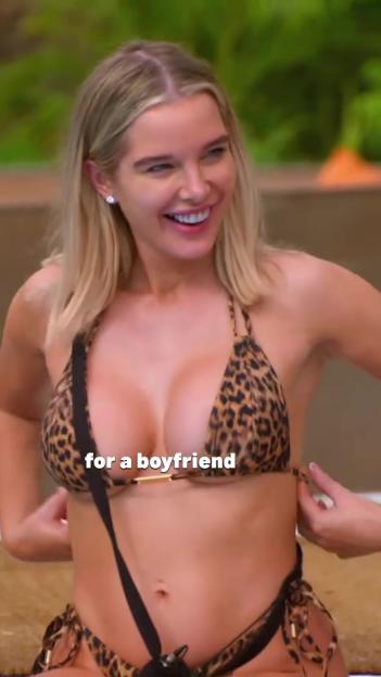 Helen Flanagan in a leopard print bikini.