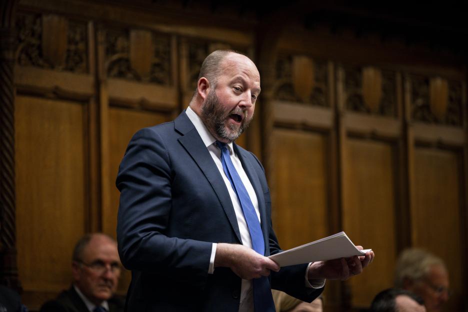 Nick Timothy speaking during Prime Minister's Questions in the House of Commons.