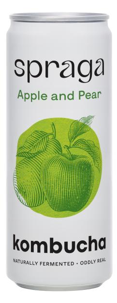 Spraga Apple and Pear Kombucha can.