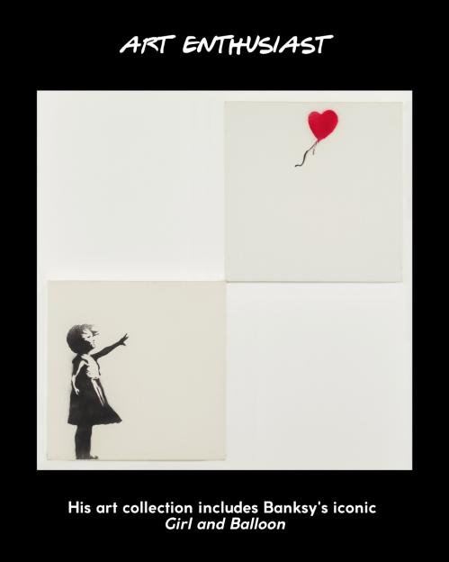 Collage of two Banksy "Girl and Balloon" artworks, one depicting a girl and the other a red heart balloon.