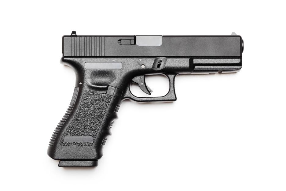Black Glock 17 9mm semi-automatic pistol.