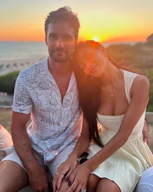 Nicole Scherzinger and Thom Evans on a boat trip.