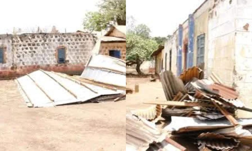 Storm-Damaged Classrooms: Benue Students Take Exams in Otukpo Amidst Adversity