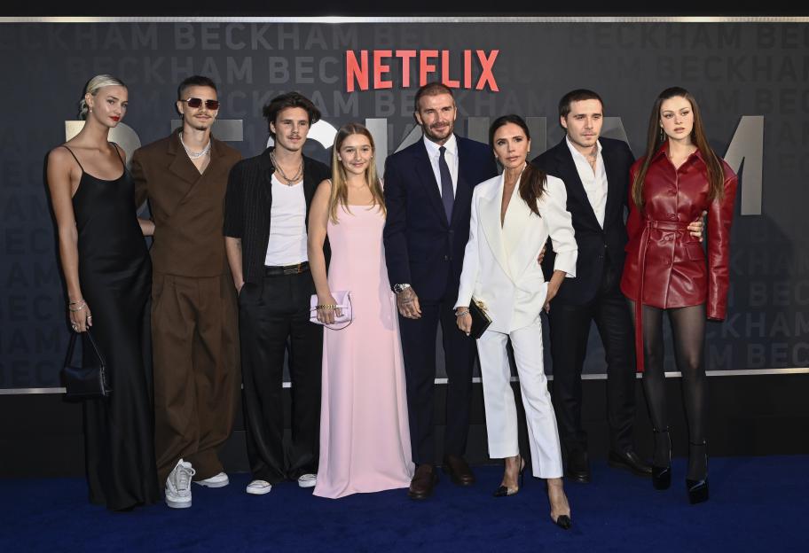The Beckham family at the Netflix Beckham UK Premiere.