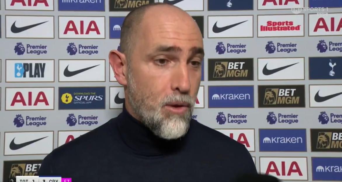 'Tottenham's Igor Tudor Cuts Off TNT Sports Interview with 'This Isn't the Topic''