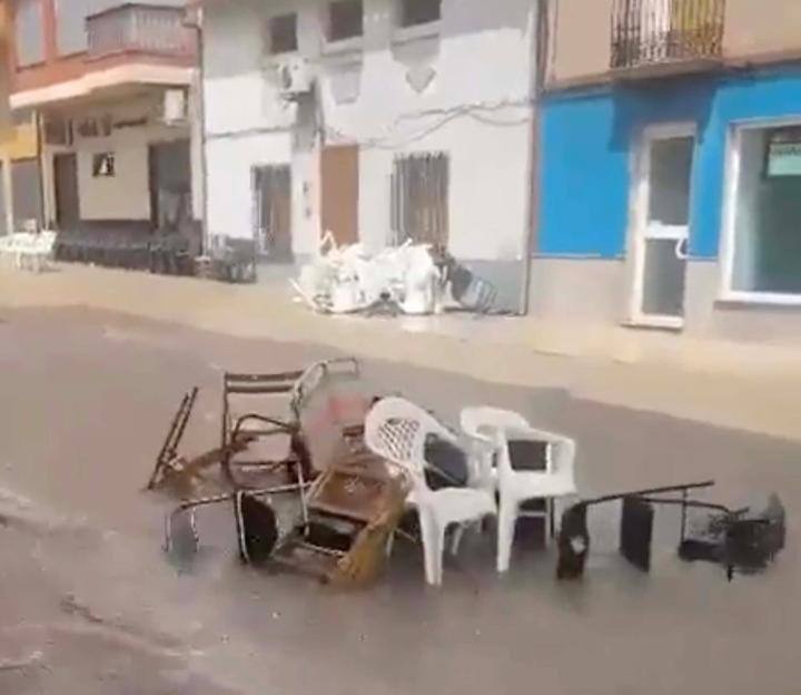 93mph STORM FURY! Valencia battered by hail and violent winds after 44C heatwave..