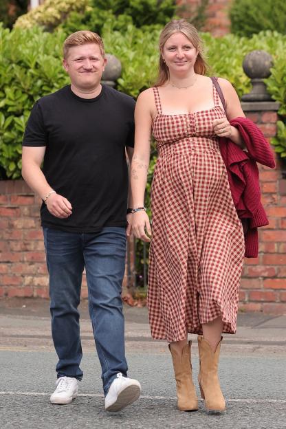 Coronation Street star Sam Aston’s wife Briony shows off baby bump as she counts down to the birth of FOURTH child