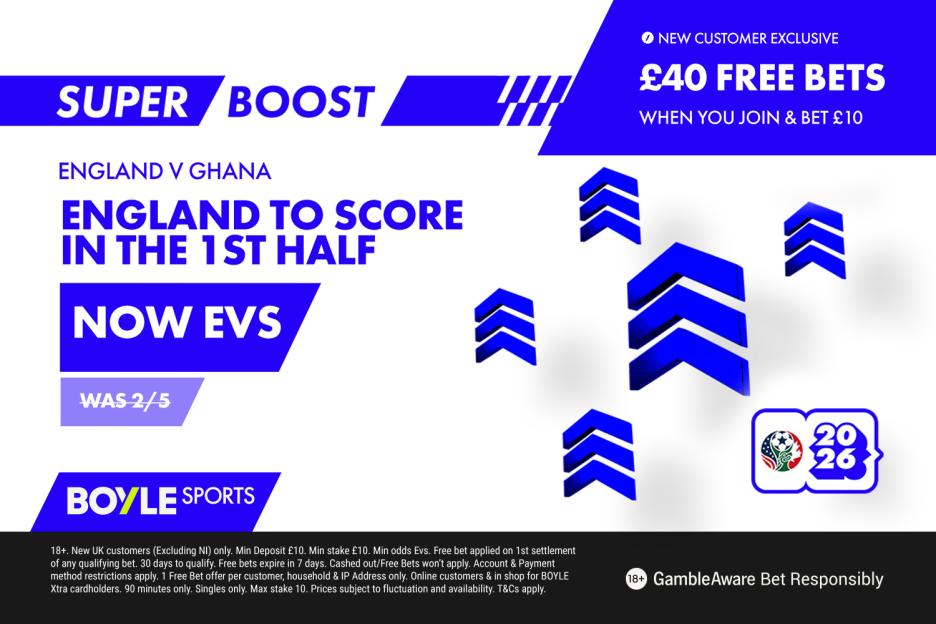 England vs Ghana: Bet £10 and Score £40 in Free Bets + Exclusive BOYLE Sports Price Boost!