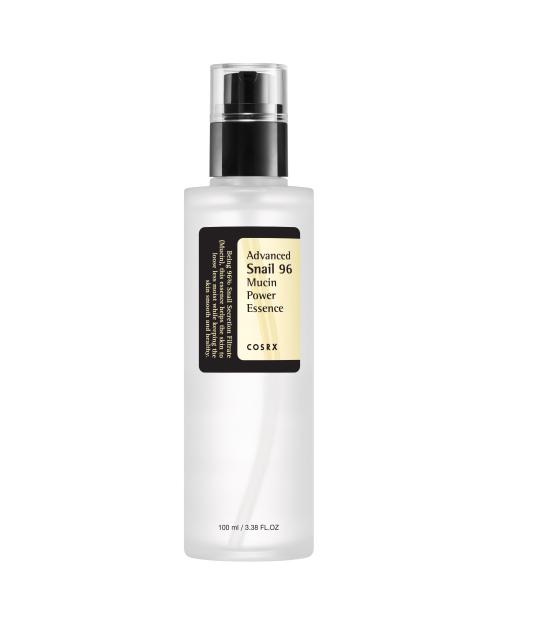 A bottle of CosRX Advanced Snail 96 Mucin Power Essence.