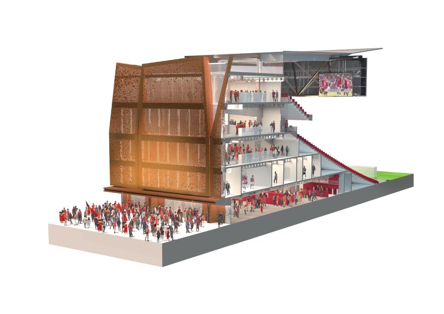 Wrexham AFC's Proposed Kop Stand Development at the STÄK Cae Ras Stadium