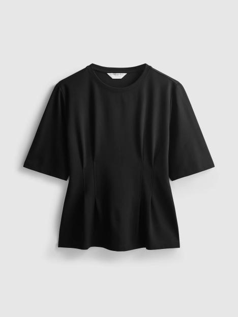 A black Primark sculpted crew neck tee.
