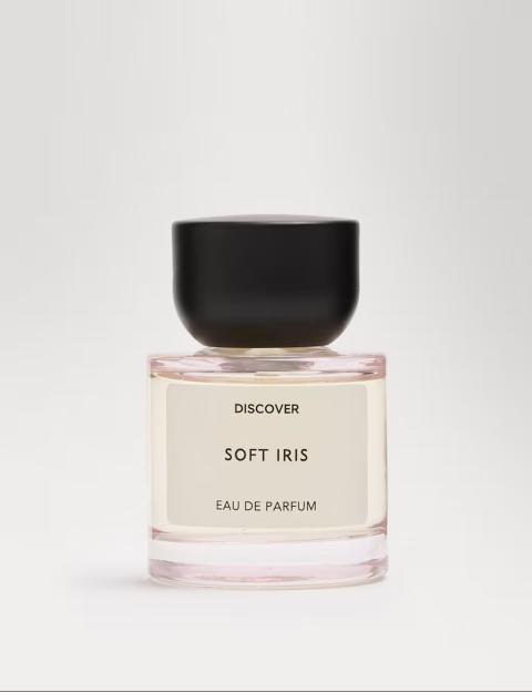 A bottle of Discover Soft Iris Eau de Parfum.